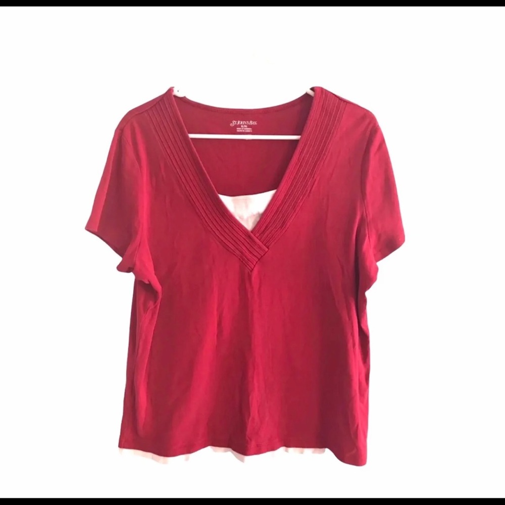 St. John’s Bay red knit top XL